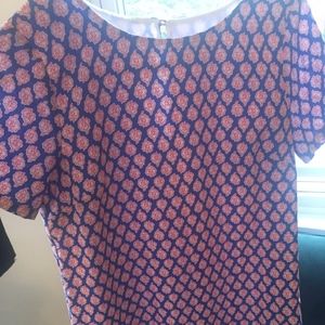 JCrew Factory paisley silky tee shift dress